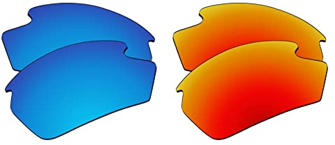 EZReplace Ersatzgläser für Rudy Project Rydon Sonnenbrille (polarisierte Gläser), passend für Rudy Project Rydon Rahmen (Eisblau + Frühlingsgrün), Eisblau + Feuerrot, Einheitsgröße