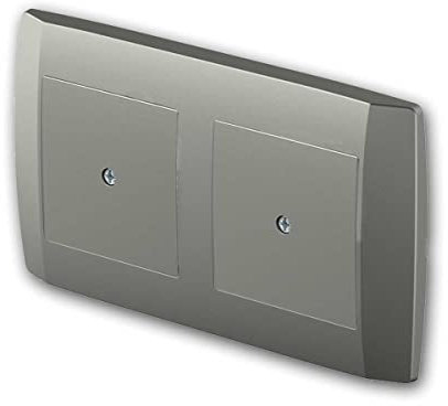 Tapa ciega doble LOGIQ, titanio, con marco doble, tomas ciegas