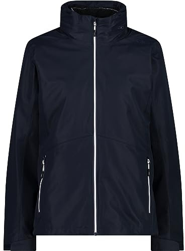 CMP - Abnehmbare Kapuze mit Reißverschluss Inn.Jacket Damenjacke, Schwarz Blau, XXXL