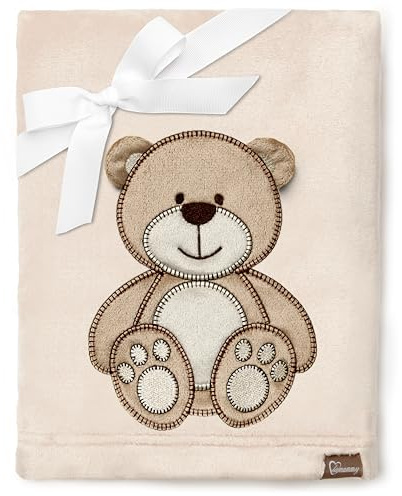 Be Mammy Warme Kuscheldecke Babydecke Blanket Baby Geschenk BE20-168 (Beige - Bär)