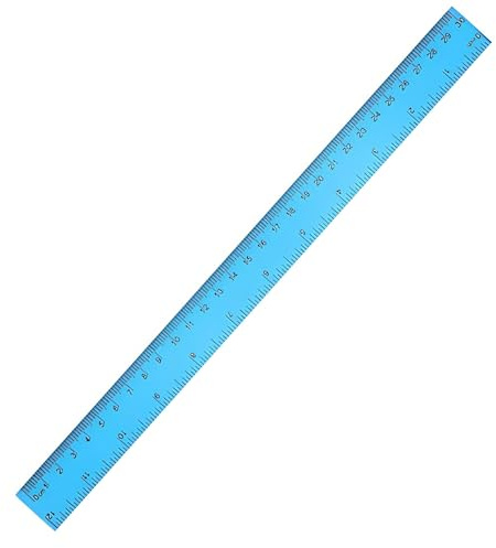 PARENCE.- Regla suave 30cm, Medida en centímetros (30) y pulgadas (12) - Color aleatorio (azul, amarillo, verde, rojo...)