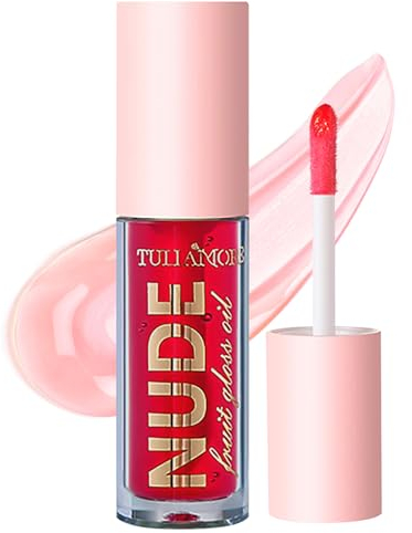 LOPHE Professional Makeup Gloss Huile à Lèvres Oil Lip Drip, Gloss Repulpant Levres Plumping Lip Gloss Tinted Lip Balm Adaptée aux Lèvres des Femmes Hydratante et Durabl, Rouge(#02)