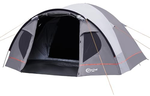PORTAL Blackout Zelt 3-4 Perosonen mit Vorzelt Camping Kuppelzelt 4000mm wasserdicht Familienzelt Festivalzelt Outdoor für Camping Reise