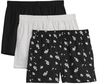 GAP Men's 3-Pack Boxers, True Black Multi 1, S