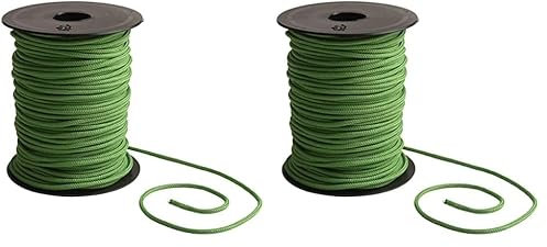 IPEA Cordon Tresse pour Vénitien Couleur Vert Pomme en Nylon - 50 mètres - Fabriqué en Italie - Cordon Blanc - Corde pour Rideaux à Paquet, cantonnières, Stores, Accessoires – Épaisseur 3 mm