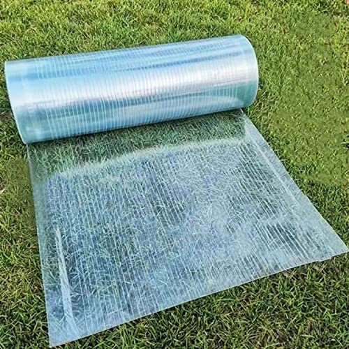 0.8mm Greenhouse Polycarbonate Roof Sheet Clear Film Panel Awning Carport Waterproof Insulation Easy to Bend and Cut Fiberglass Board(Width 100cm)