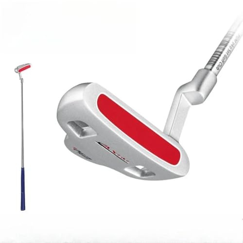 Putter de golf para niños, para diestros, de acero inoxidable, para principiantes, palos de golf, práctica (3-5 años, rojo)