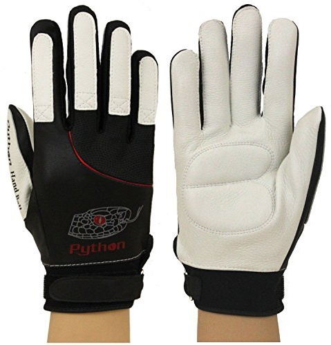Python Deluxe balonmano guantes (par) (acolchado) (W/correa) (small-xl)