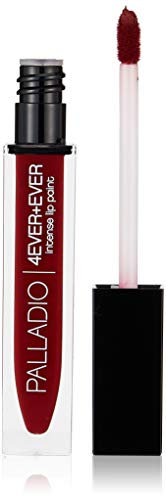 Palladio 4 Ever + Ever Intense Lip Paint, Liquid Lipstick, High Pigmented Lip Gloss, High Shine Vinyl Finish, Rich Color Coverage, Moisturizes Lips, Doe Foot Wand Applicator, Everlasting