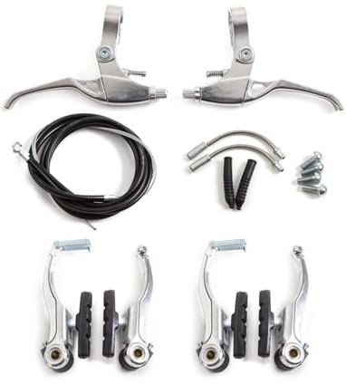 Clarks Cycle Systems CLK-115-27 V-Brake Set Including Alloy Levers, Silver, Pair