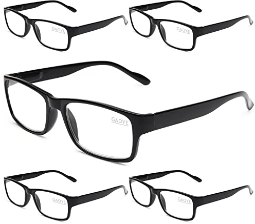 Gaoye 5 pack Lesebrillen Sehhilfe Augenoptik Brille Lesehilfe für Damen Herren von 2,50