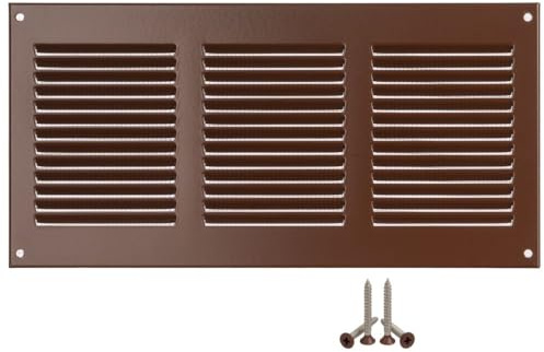300x150mm Griglie D'Aerazione/Ventilazione in Metallo - Marrone Griglia D'aria con Rete Anti Insetti
