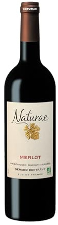 Gérard Bertrand Naturae Merlot vin rouge bio vegan sans sulfites ajoutés 2024 75cl IGP Pays d'Oc