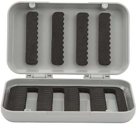 Caja de almacenamiento de señuelos de pesca con mosca, caja de almacenamiento de cebo con hebilla magnética, caja de pesca con mosca de doble cara para exteriores