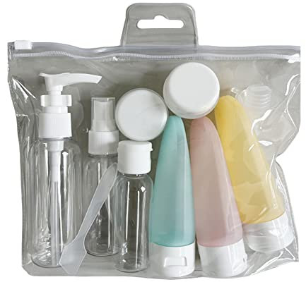 Chiusuet 11 Stück/Set Gesichtscreme-Flasche Pick Stick Dropper Funnel Wiederverwendbar Auslaufsicher Reise Make-up Tool PET Lotion Toner Spray Nachfüllbare Flasche