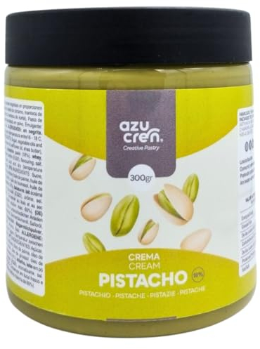 Azucren, Crema de Pistacho, Pistacho Tostado, Crema para Untar, Usar como Relleno, Helados, Pasteles, Galletas, Repostería Creativa, 300 G
