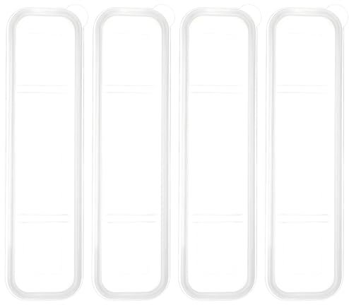 LLOUSSAK 4Pcs Travel Cutlery Case, Portable Plastic Utensil Box with Lid, Clear, Polypropylene (PP), Modern, 20×5×3 cm/7.9×2×1.18 inch, 125g, 4 Count