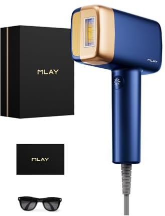 MLAY T14 IPL Epilateur Lumiere Pulsee, 0,5s/flash,500 000Flashs, Épilateur Laser Définitif avec Fonction de Refroidissement, Laser Epilation Indolore Pour Tout Le Corps