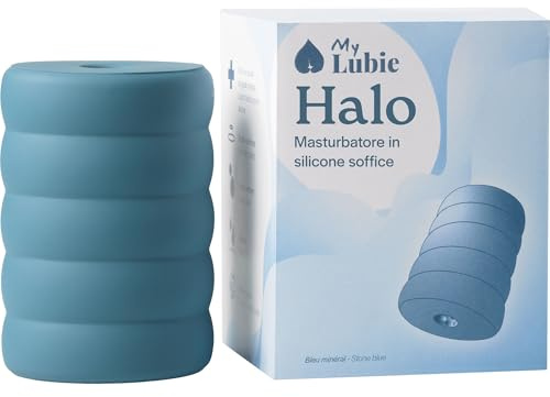 MY LUBIE - Halo, Masturbatore Uomo in Silicone Morbido Estensibile | Interno Texturizzato | Doppio Ingresso | Riutilizzabile | Per Tutte le Taglie