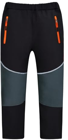 MEILONGER Pantalon de ski pour garçon et fille - Pantalon de ski - Pantalon de randonnée - Pantalon softshell - Coupe-vent - Chaud - Pantalon d'hiver - Pantalon thermique de trekking
