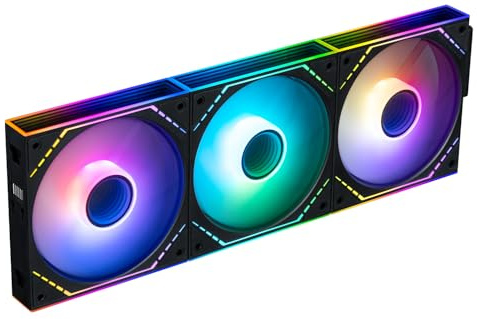 Thermalright TL-M12Q-S X3 120mm PC Case Fans, PWM ARGB Fans, 2000RPM High Airflow, Daisy-Chain, Infinity Mirror Lighting, 3-Pack