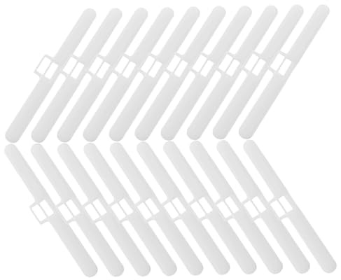 Artibetter Accessorio per Tende Verticali 20 Pezzi, Supporto in Plastica Bianco per Lamelle Doppio Foro, Facile da Usare, Resistente, per Soggiorno
