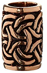 NKlaus SET 2x Haarschmuck Bartperle GYLFI Bronze Lockenperle 40512