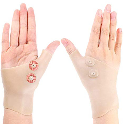 LHKJ 2 Stücke Magnetfeldtherapie Handgelenk Handschuh Handarthritis-Schmerzlinderung Handgelenk Hand Daumen Unterstützung Handschuhe