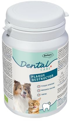 BUBIMEX – Placa Destructor – Higiene bucal para Perro y Gato – Combate la Placa Dental y el Mal Aliento – Fórmula orgánica a Base de Alga marrón 100% – 160 g