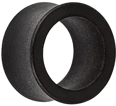 Treuheld® | 10mm Ohr Flesh Tunnel | Holz | Schwarz | Organic | Double Flared Ohrtunnel | hautfreundlich atmungsaktiv & antiallergen | Damen + Herren