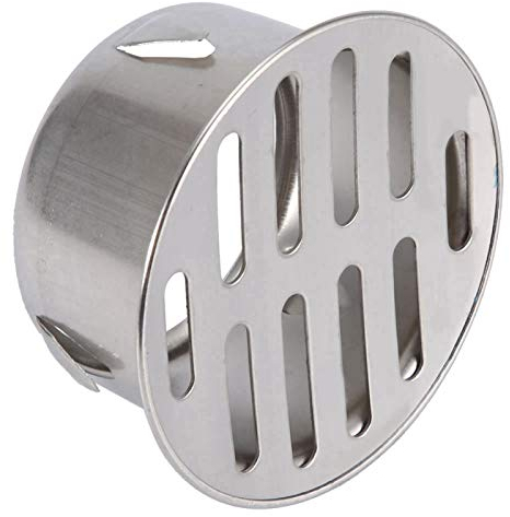 Kuuleyn Siphon de sol, siphon de sol rond, 1 couvercle de vidange PC Drain de sol anti-blocage pour balcon en acier inoxydable pour utilisation dans la cour extérieure(75 Flat Mouth)