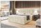 MEBLINI Boxspringbett mit Bettkasten - Gepolstert Doppelbett mit Matratze und Topper - Polsterbett mit Stauraum - Bett mit Kopfteil - Stauraumbett - RACO - 120x200 - H3/Beige Samt