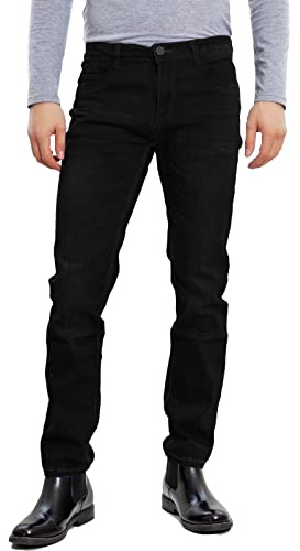 Toocool - Jeans Uomo Pantaloni Regular Fit Denim Vita Regolare 4 Stagioni LE-2487 [54,2485 Nero]
