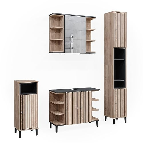 Vicco Meubles Bain Aquis, Sonoma, 4 Parties