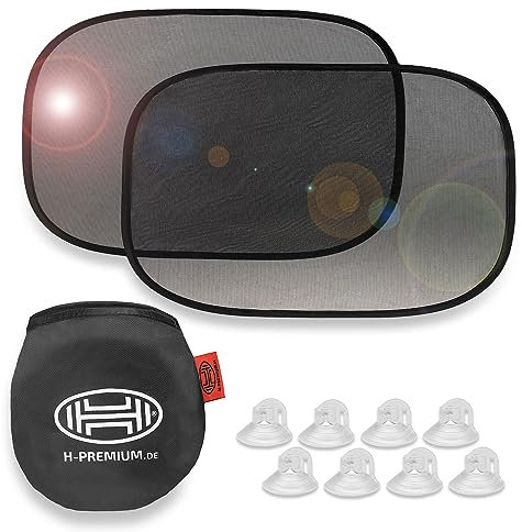 Premium Auto Sonnenschutz mit Saugnapf 48x30cm 2er Set