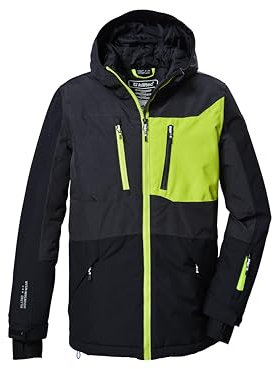 killtec Jungen Skijacke/Funktionsjacke mit Kapuze und Schneefang KSW 398 BYS SKI JCKT, anthrazit melange, 152, 42477-000