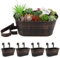 BOFUNX 4pcs Vasi di Fiori da Appendere Vasi di Metallo Esterno Vaso Sospeso Portafiori Pensili con Doppio Gancio Rimovibile per Balcone Recinzione Casa Decorazione