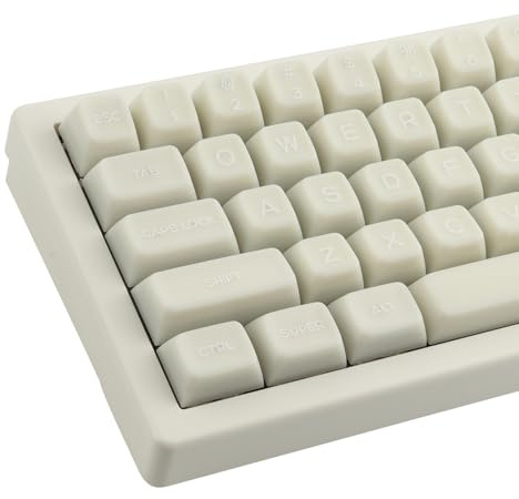 White Jade Keycaps 142 Keys Double Shot PBT Keycaps, SA Profile Translucent Shine Through Custom Keycap Set for Cherry Mx Switches ISO ANSI Layout Mechanical Keyboards