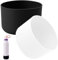 Funda de Silicona para Owala, Diámetro de 7,5 cm Funda para Botella Antideslizante Cubierta Protectora Inferior Accesorios para Botella de Agua Compatible con Owala de 709,68 ml (Negro, Blanco)