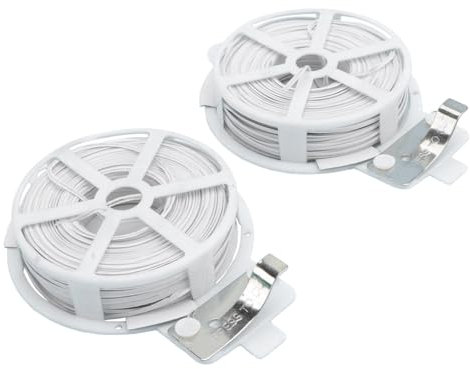 CANIGHT 2piezas Alambre De Jardín Reutilizable Tiras De Plástico para Flores y Flexible y Resistente para Soportes De Jardinería Blancas