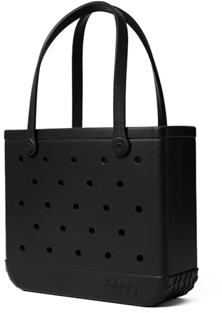 BOGG BAG Medium Tote – 15” x 12.5” x 5” – Durable, Washable, Tip-proof – Beach, Pool, Boat, Work, Sports (Lbd Black)