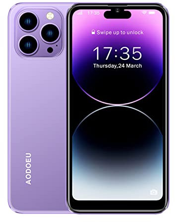 AODOEU Teléfono Móvil Libres, 6.3 HD+ Waterdrop Screen, 32GB ROM, Android 11 moviles, 8MP+5MP Movil, Smartphone 4G Dual SIM, Face ID/GPS Moviles Baratos y Buenos-Púrpura