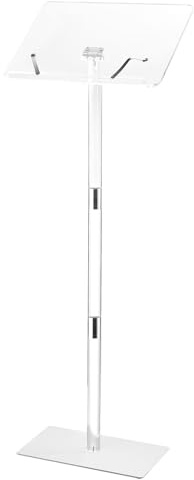 VEVOR Supporto per Podio, Capacità di Peso 4,8 kg Podio per Conferenze con Ampia Superficie di Lettura, Fermalibri, Angolazione Regolabile, da Terra, per Aule, Matrimoni, Lezioni e Concerti