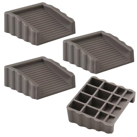 Yhsioaklo Tacos De Puerta Resistente, Tope Cubo Pequeño, Antideslizante 4 Piezas Cuña De Sujeción Bidireccional Para Protección Antirrobo Seguridad Privacidad Hogar Habitación Hotel