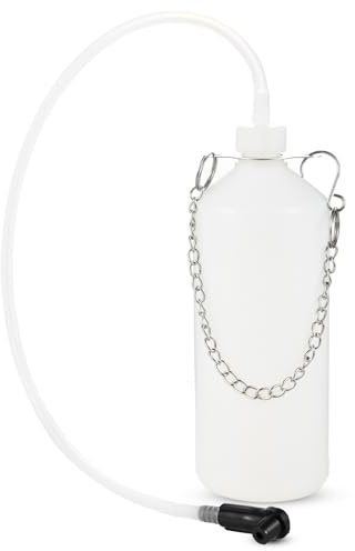 SMOTIVEPRO 1 Litre Brake Bleeder Bottle Kit Professional Brake Bleeding Kit with Universal Rubber Connector, One Person Bleeding System Hanging Hook for Easy Use 1L Capacity