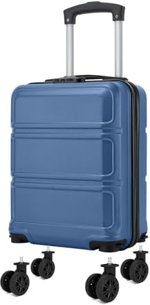 Kono Valise Cabine Ryanair 15 Pouces 40x30x20, Petite Valise à Roues Amovibles, Bagage à Main Approuvé par la Compagnie Aérienne pour sous Le Siège, Trolley Léger à Coque Dure ABS+PC (Marine)