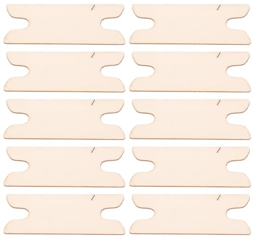 Abaodam Kit de 10 Navettes à Tissage en Bois pour Métiers à Tisser, Outil de Couture pour Tapisserie, Accessoires de Tissage Portables et Polyvalents pour Projets Artisanaux Manuels