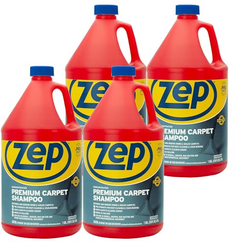 Zep Premium Carpet Shampoo - 1 Gal (Case of 4) - ZUPXC128 - Deep Cleaning and Stain Removal, For Carpet Machines