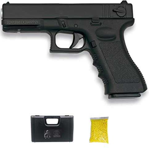 GOLDEN Eagle Glock Negra | Airsoft-Pistole mit Federmechanismus für 6-mm-Kugeln. (Leistung: 0,44 Joule)