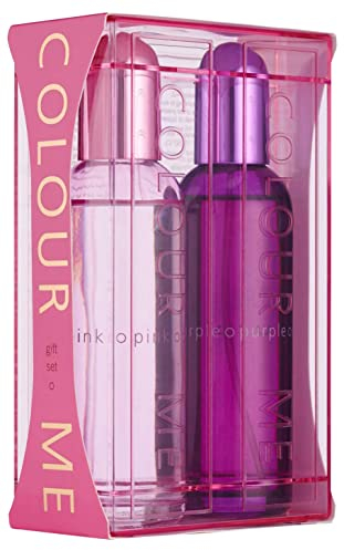 COLOUR ME Pink & Purple Eau de Parfum für Frauen - 2x100ml Luxus-Duft-Set, Langanhaltend von Milton-Lloyd